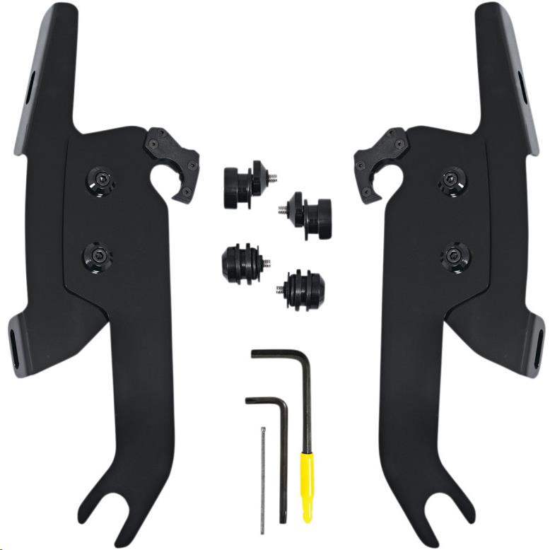 Trigger-Lock Mount Kit for Batwing Fairing and Fats/Slim Windshields - Black