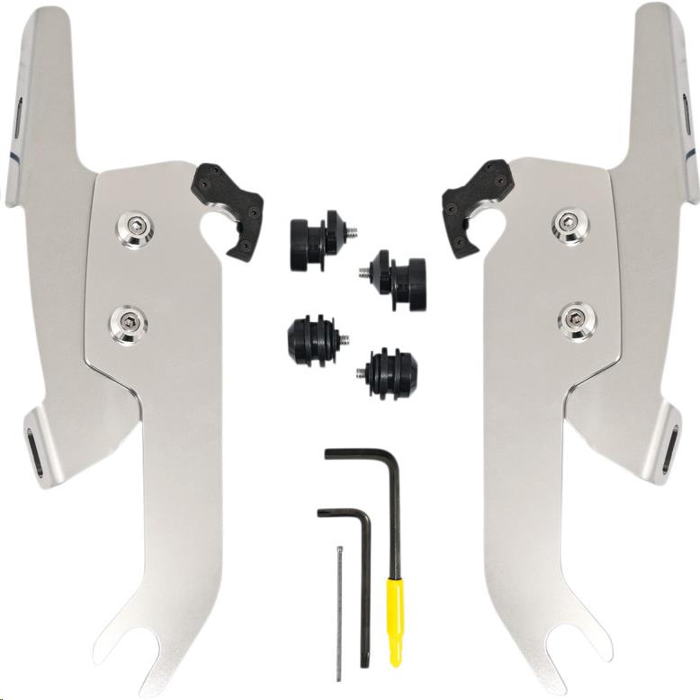 Trigger-Lock Mount Kit for Batwing Fairing and Fats/Slim Windshields - Polished