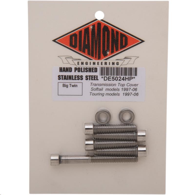 Transmission Top Cover OEM-Style Polished Stainless Engine Bolt Kit