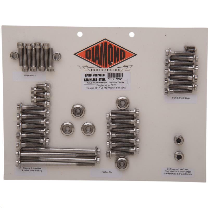 12-Point Polished Stainless Engine Kit