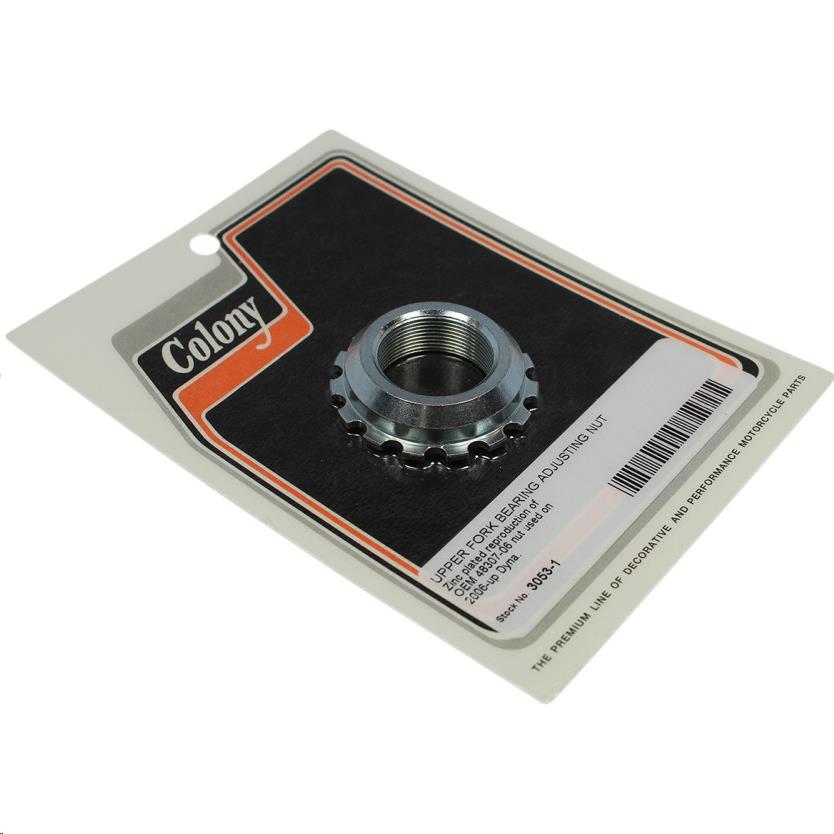 Upper Fork Bearing Adjustment Kit - Zinc Plated