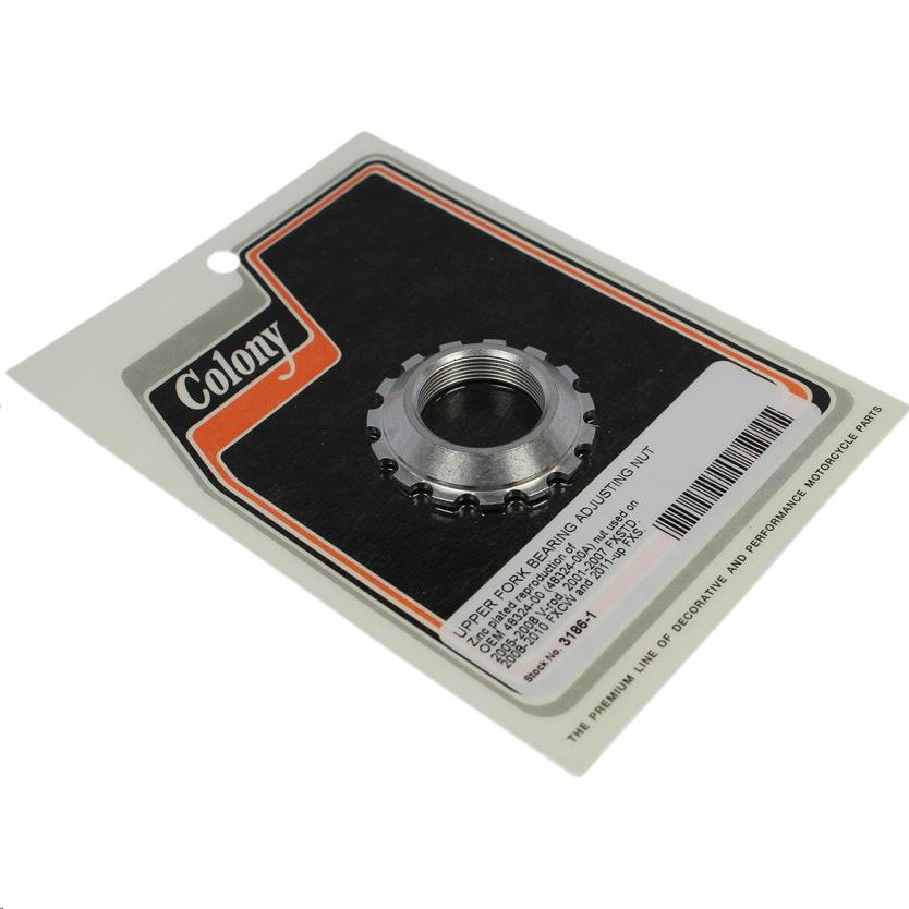 Upper Fork Bearing Adjustment Kit - Zinc Plated