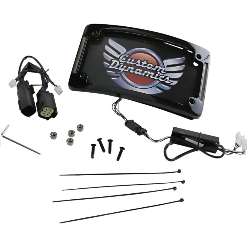 Radius LED License Plate Frame - Gloss Black