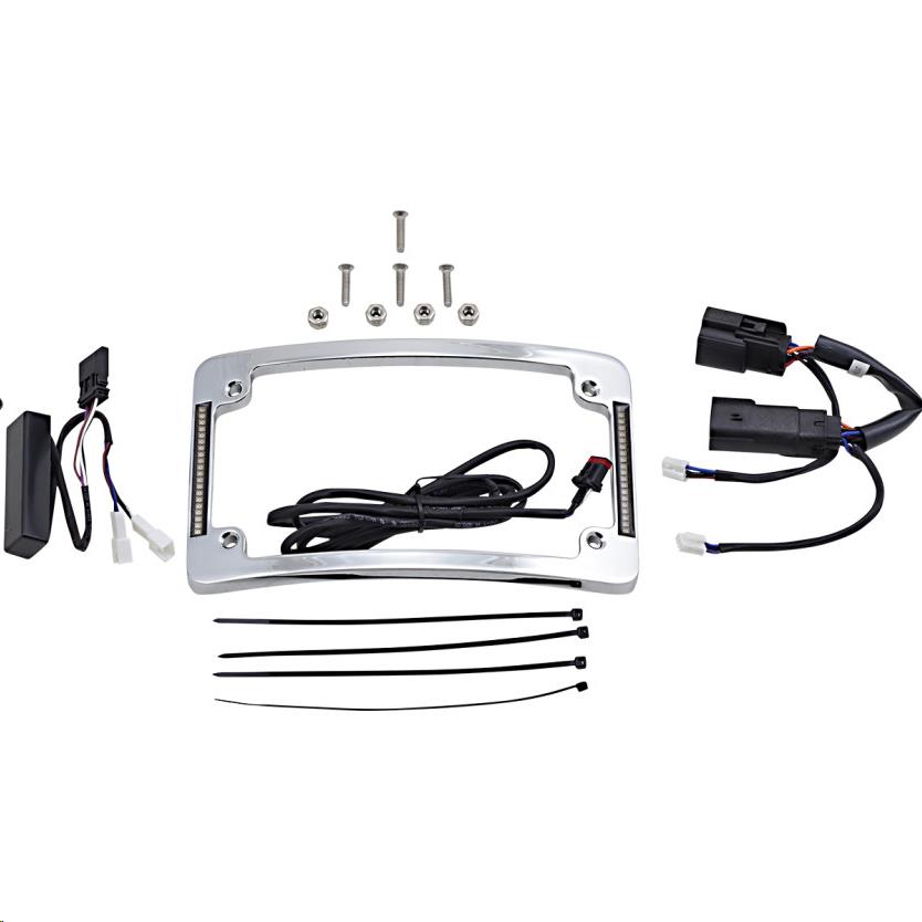 Radius LED License Plate Frame - Chrome