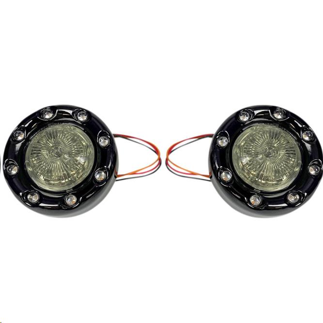 Probeam Rear Bullet Ringz for 1157 Contact Base - Gloss Black with Smoke Lens