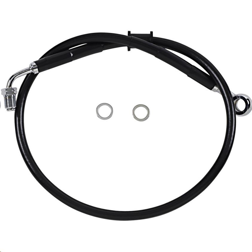 Standard Length Front Stainless Steel Brake Line Kit - Black Vinyl