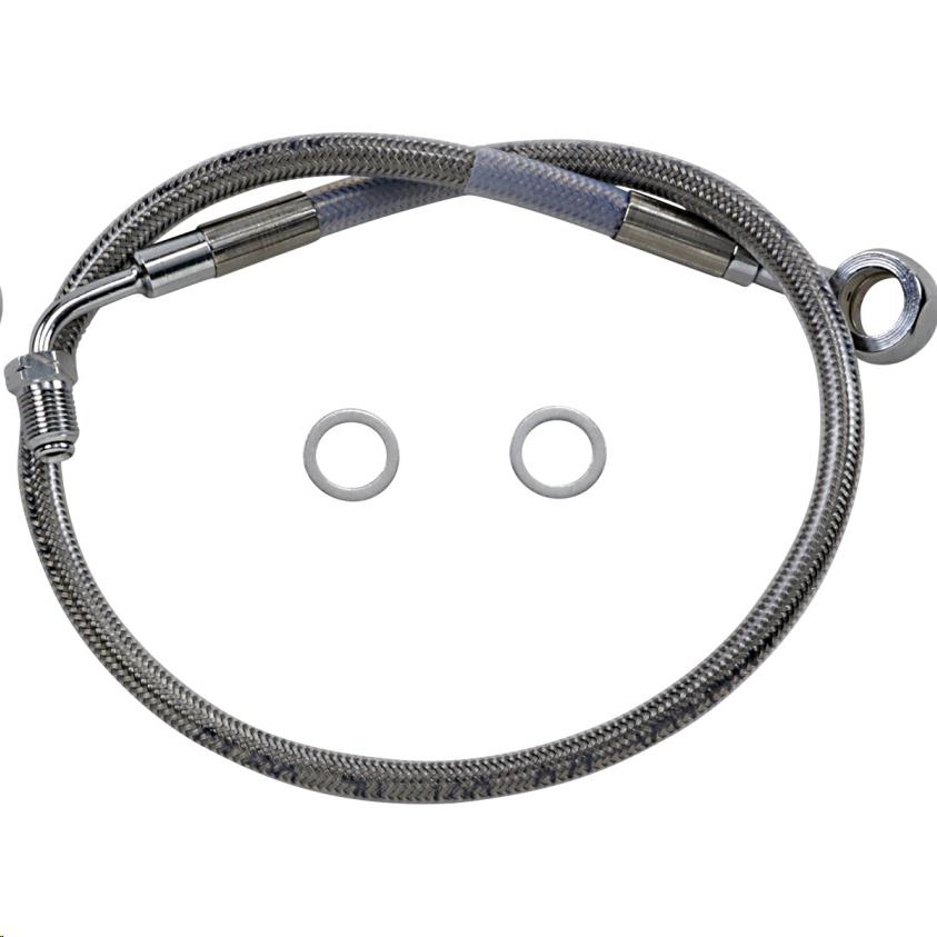 Standard Length Upper Front Stainless Steel Brake Line Kit - Clear