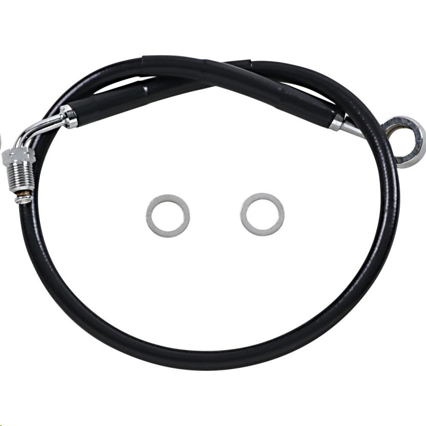 Standard Length Front Stainless Steel Brake Line Kit - Black Vinyl