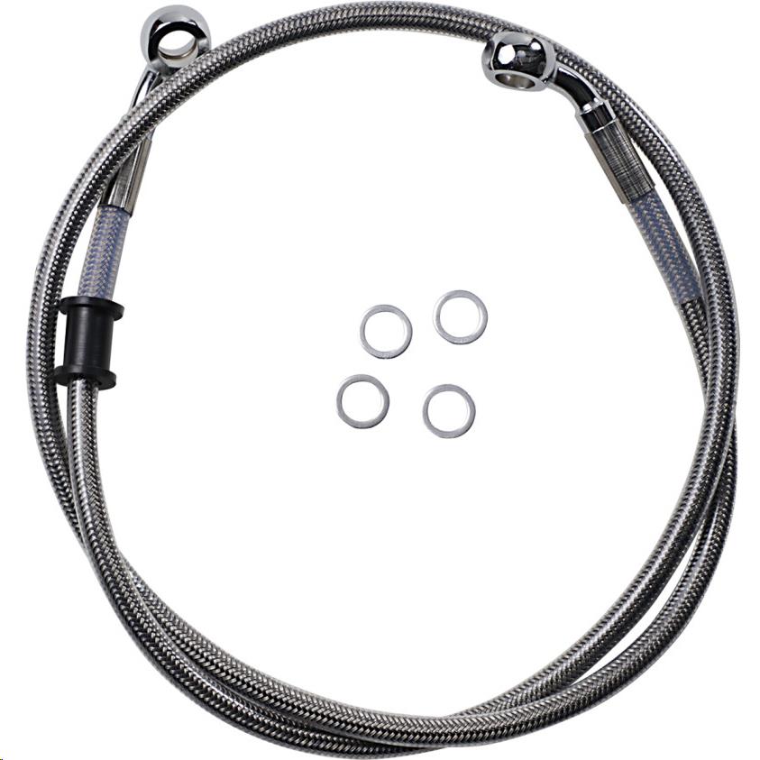 Standard Length Front Stainless Steel Brake Line Kit - Clear