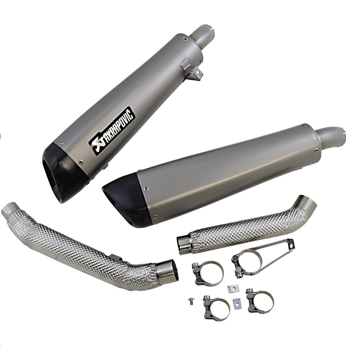 Slip-On Line Dual Exhaust - Titanium Muffler/Black Titanium End Cap