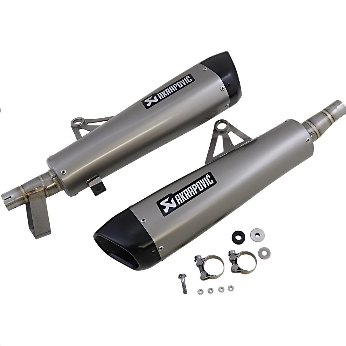 Slip-On Line Dual Exhaust - Titanium Muffler/Black Titanium End Cap