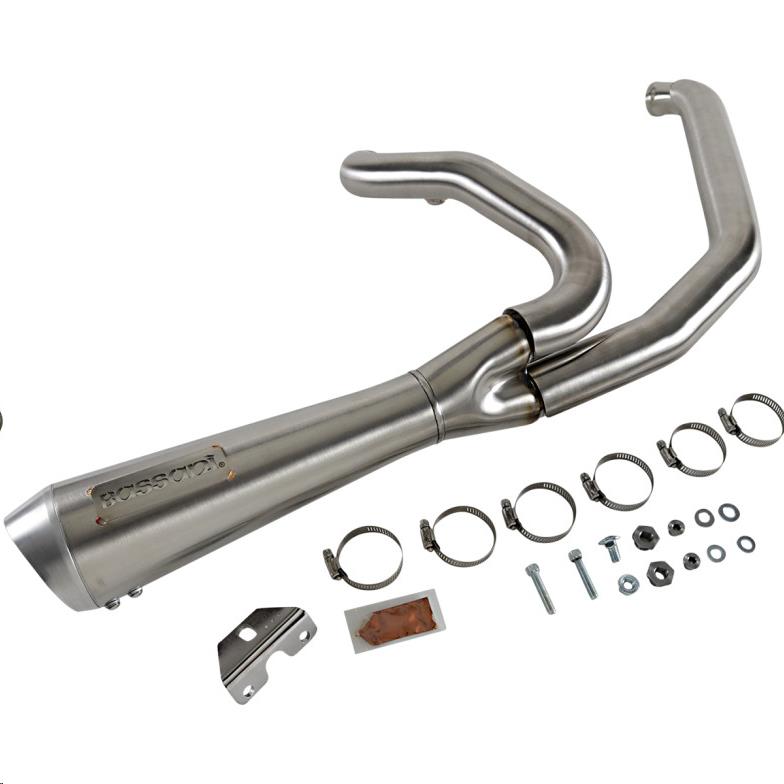 Short Road Rage 2-Into-1 Exhaust System - Stainless Steel