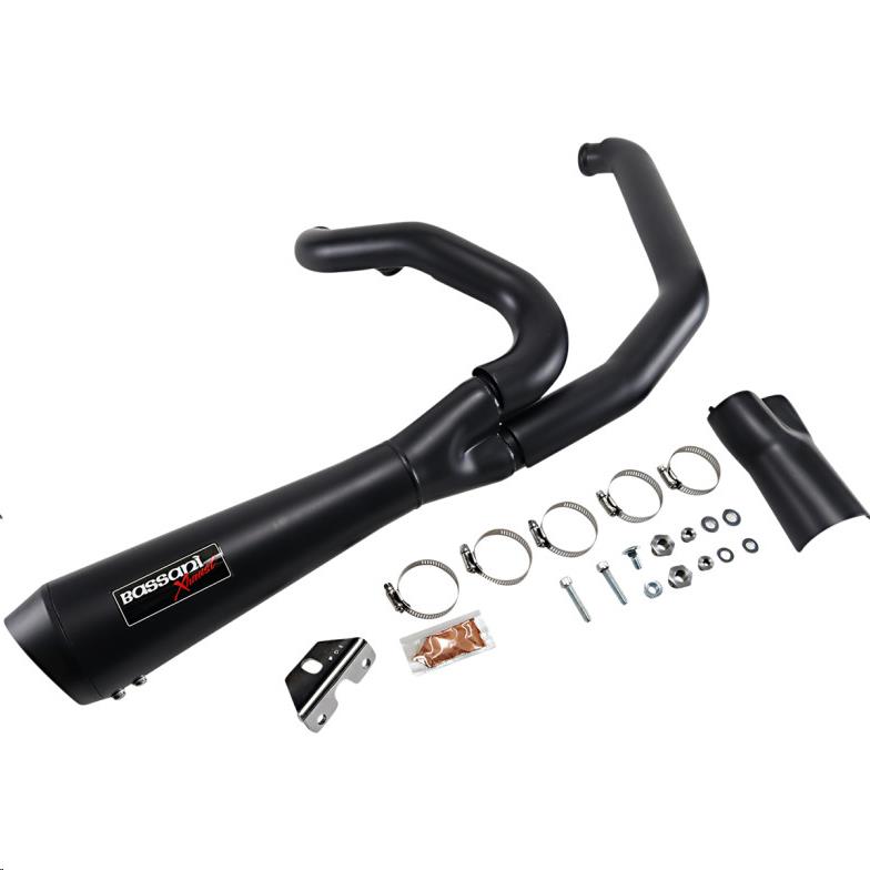 Short Road Rage 2-Into-1 Exhaust System - Black