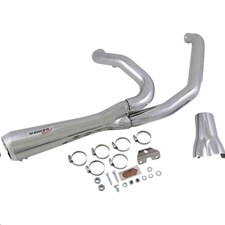 Short Road Rage 2-Into-1 Exhaust System - Chrome