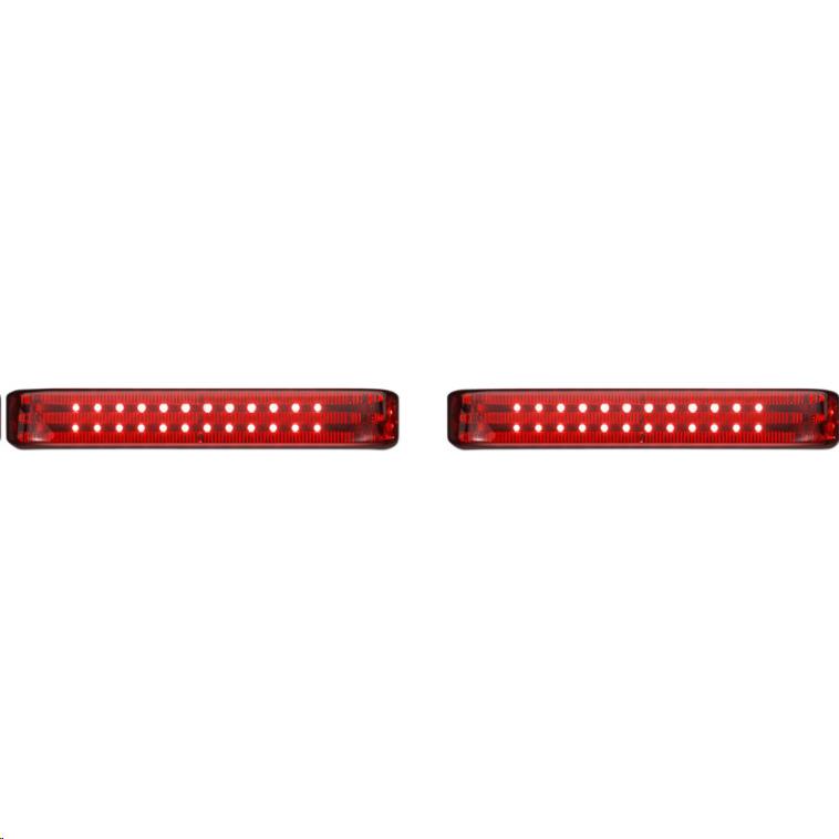 Probeam Sequential LED Saddlebag Light - Chrome With Red Lens