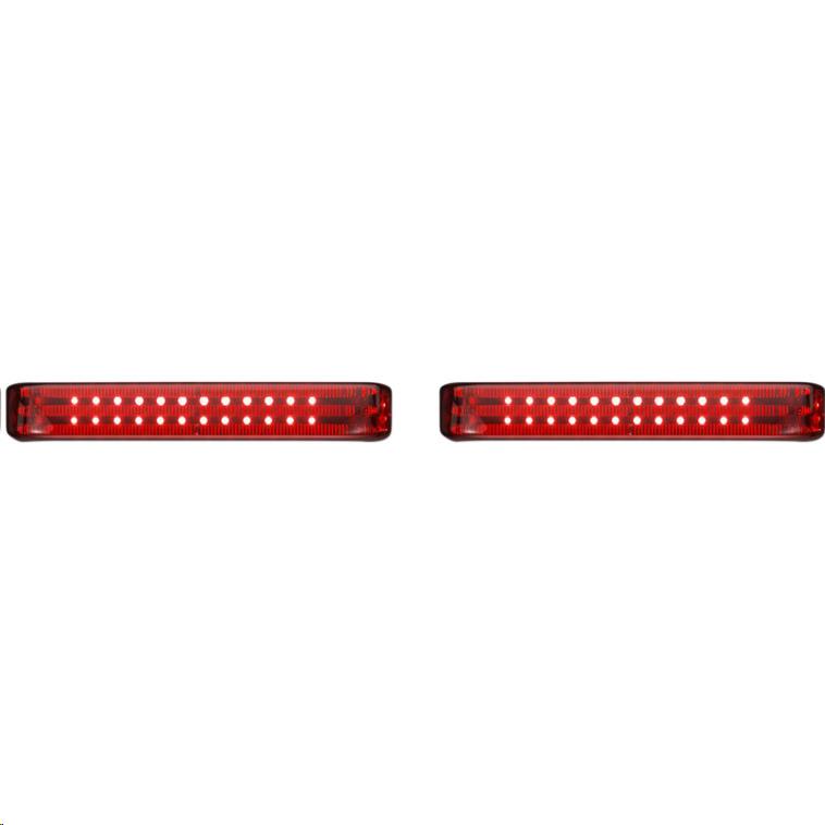Probeam Sequential LED Saddlebag Light - Chrome With Red Lens