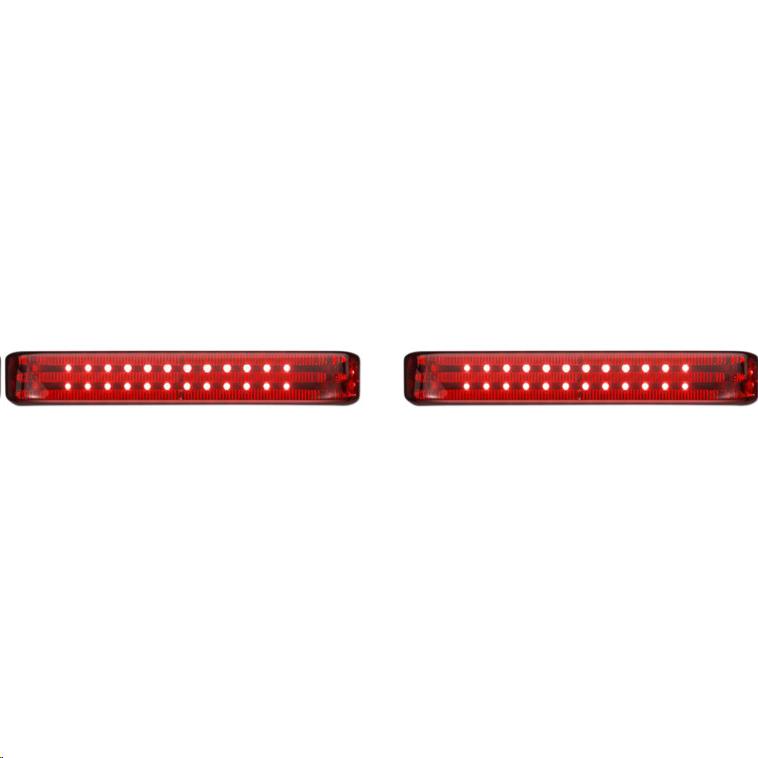 Probeam Sequential LED Saddlebag Light - Chrome With Red Lens