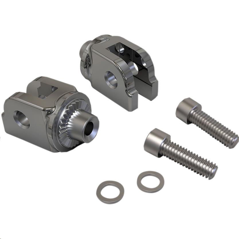 Footrest Adapters - Polished Stainless Steel