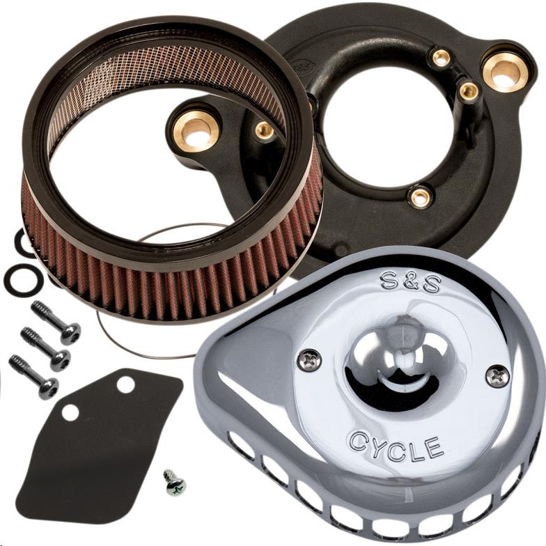 Mini Teardrop Stealth Air Cleaner Kits - Chrome