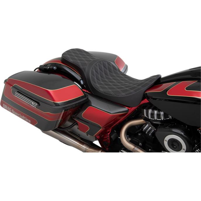 Predator 2-Up Seats with Forward Double Diamond Positioning - Silver Thread