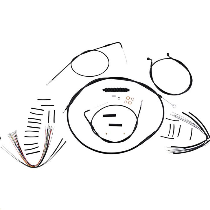 Black XR Handlebar Installation Kit with Black Fittings for 15-17in. Ape