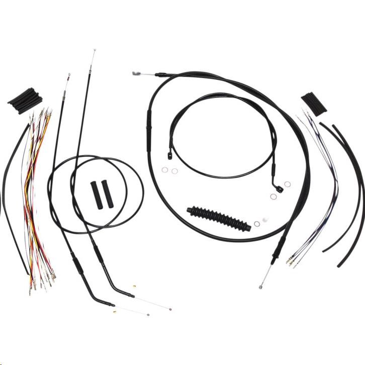 Black XR Handlebar Installation Kit with Black Fittings for 10-12in. Ape