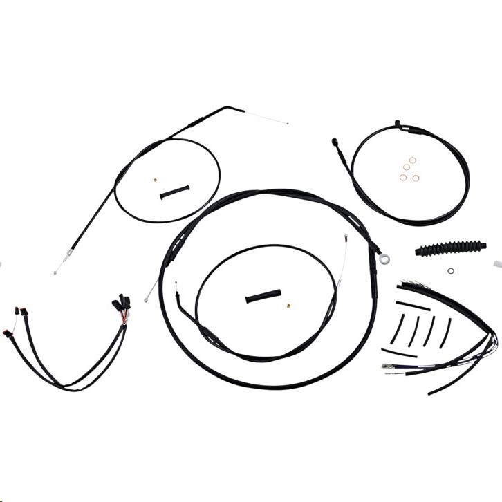 Black XR Handlebar Installation Kit with Black Fittings for 14-16in. Ape