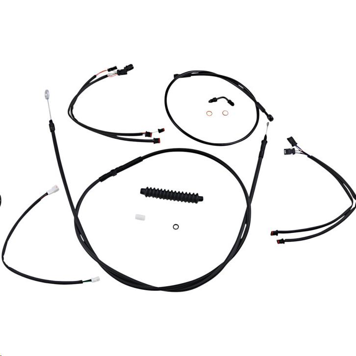 Black XR Handlebar Installation Kit with Black Fittings for 15-17in. Ape