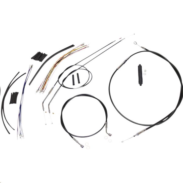 Black XR Handlebar Installation Kit with Chrome Fittings for 10-12in. Ape