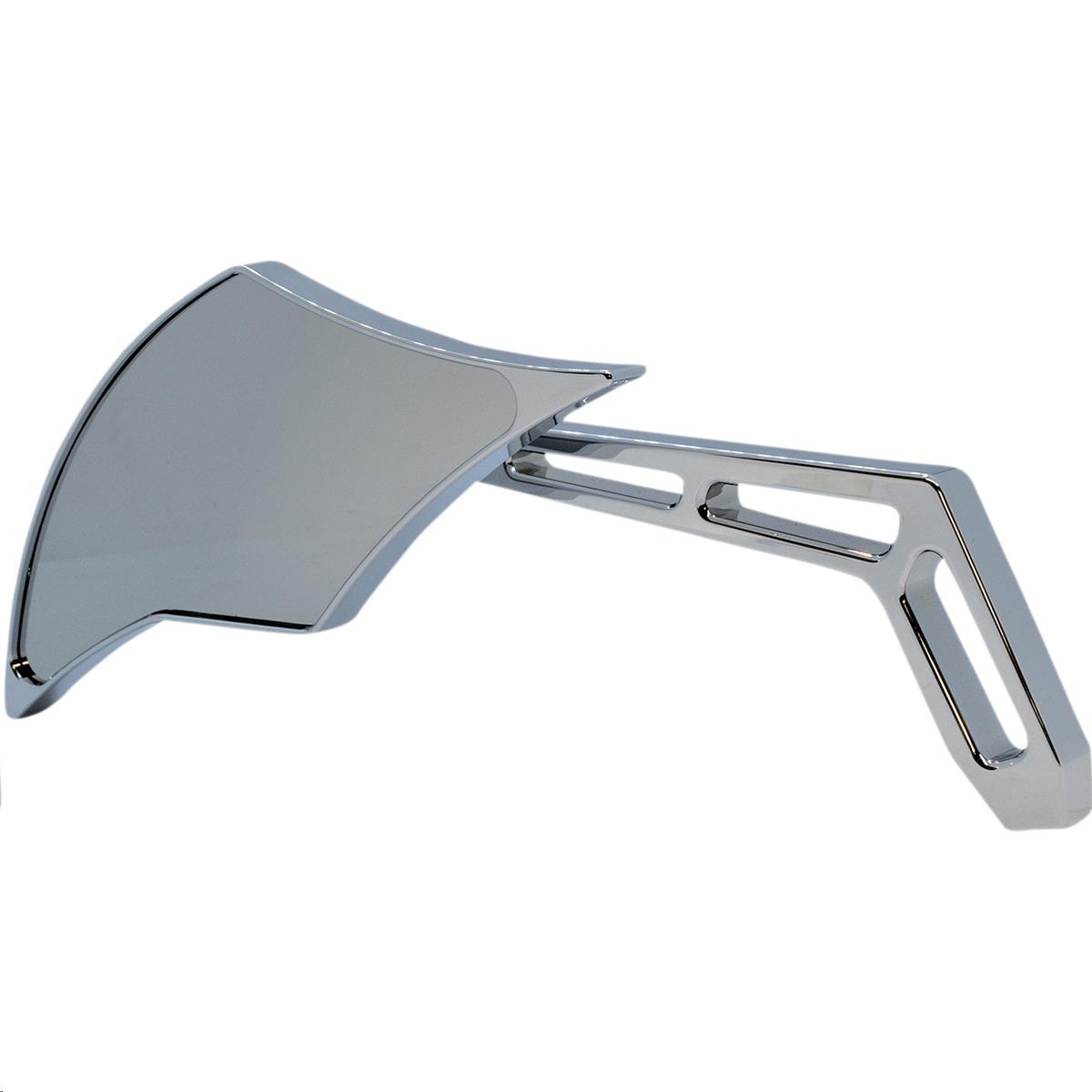 Large Flame Mirror - Left - Chrome