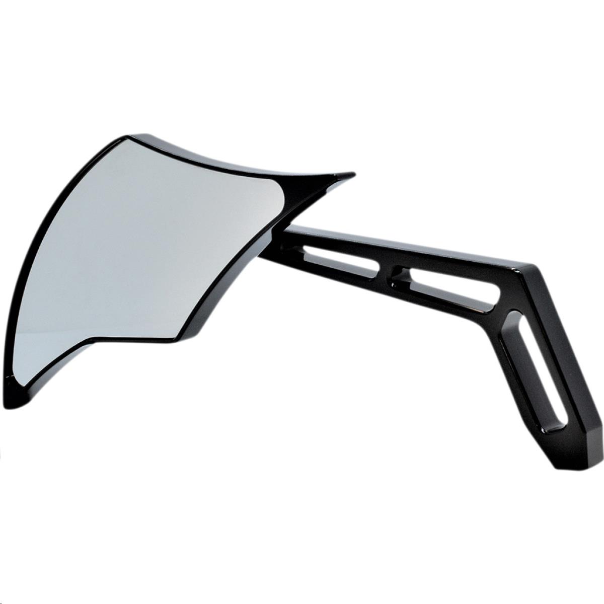 Large Flame Mirror - Left - Black Anodized