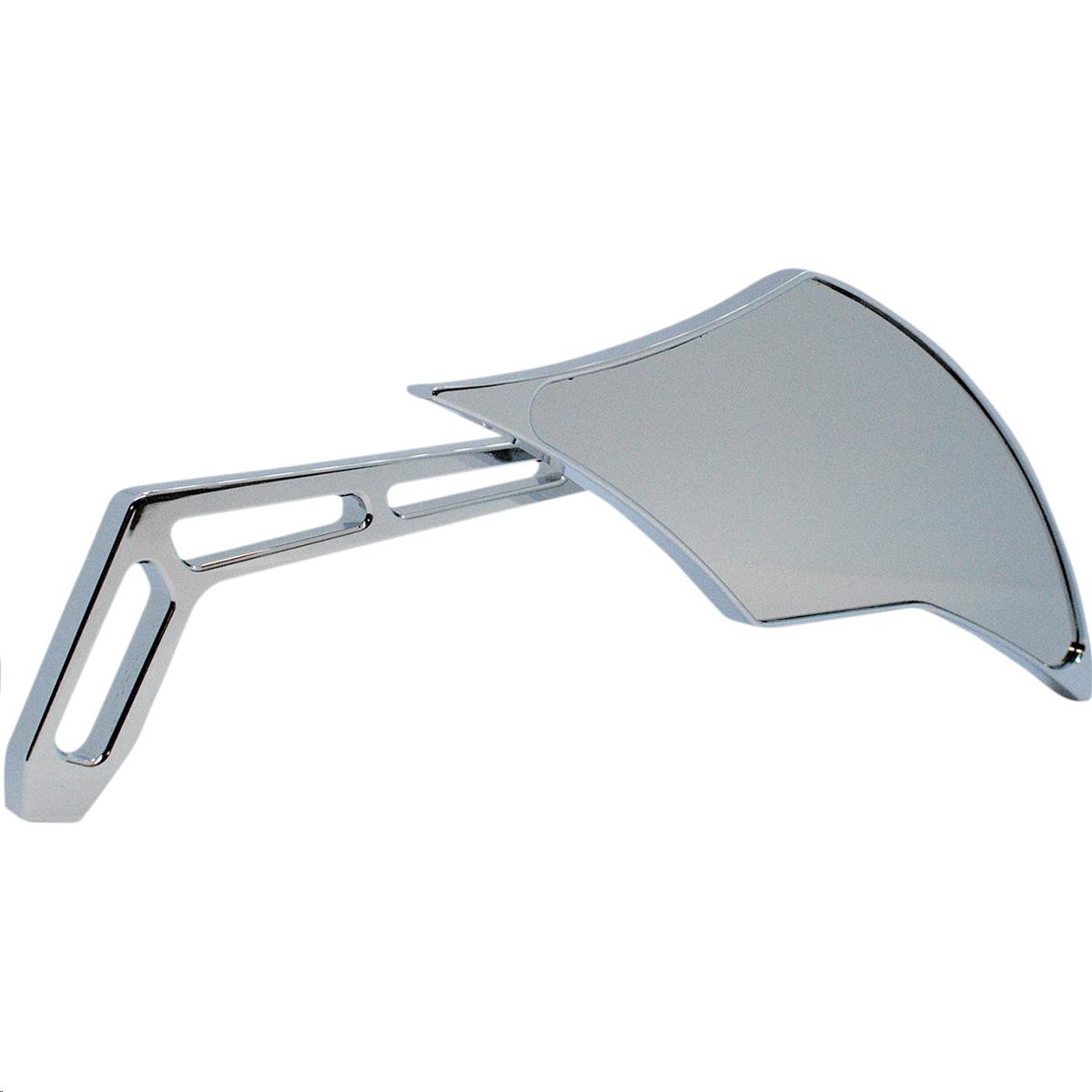 Large Flame Mirror - Right - Chrome