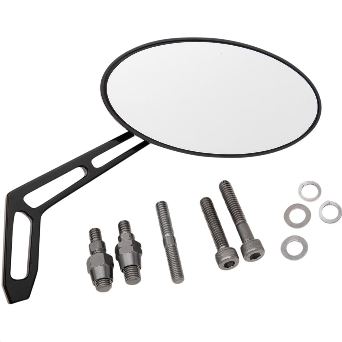 Oval Smooth Head Mirror with Weekend Warrior Cutout Stem - Right