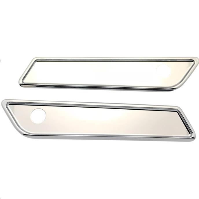 Saddlebag Latch Smooth Covers - Chrome