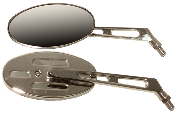 Billet Oval Mirror - Short Stem