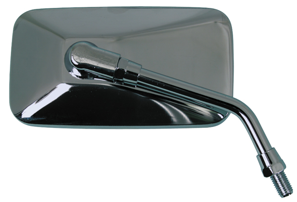 Universal Cruiser Mirror - Stamped Steel, Black, 10mm Thread Right