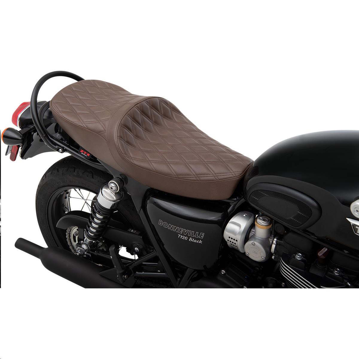 Low-Profile Touring Seat - Double Diamond Brown