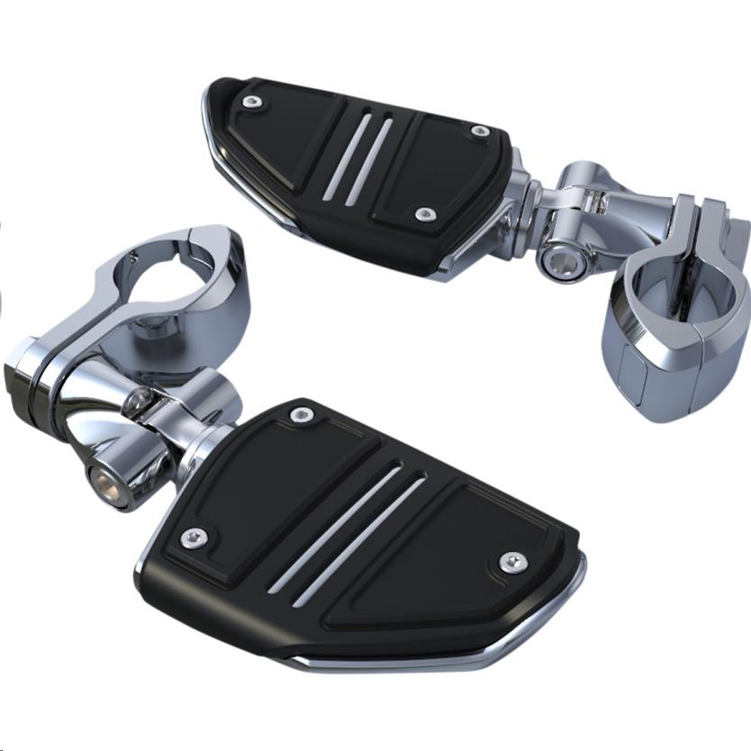 Engine Guard Highway Peg Mounting Kit with Twin Rail Footrests - Standard Length