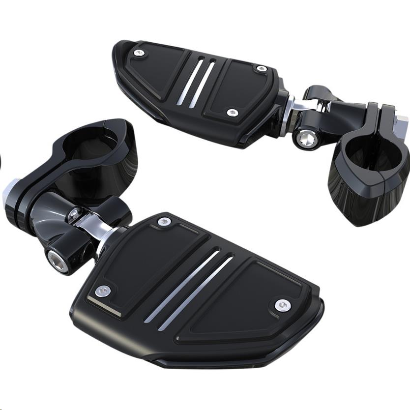 Engine Guard Highway Peg Mounting Kit with Twin Rail Footrests - Standard Length