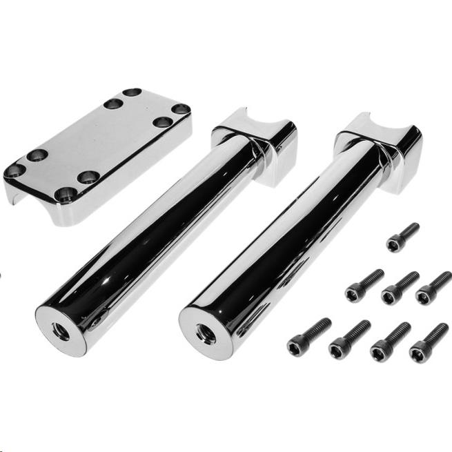 1-1/4 Savage Riser/Clamp Kit - Chrome