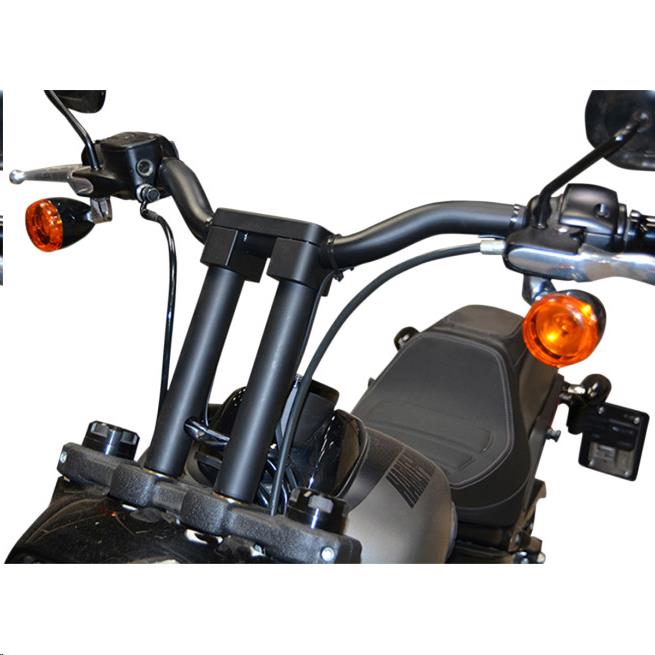 1-1/4 Savage Riser/Clamp Kit - Satin Black