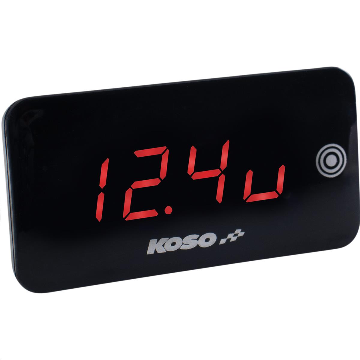 Digital Touch-Screen Volt and Temperature Meter - Red