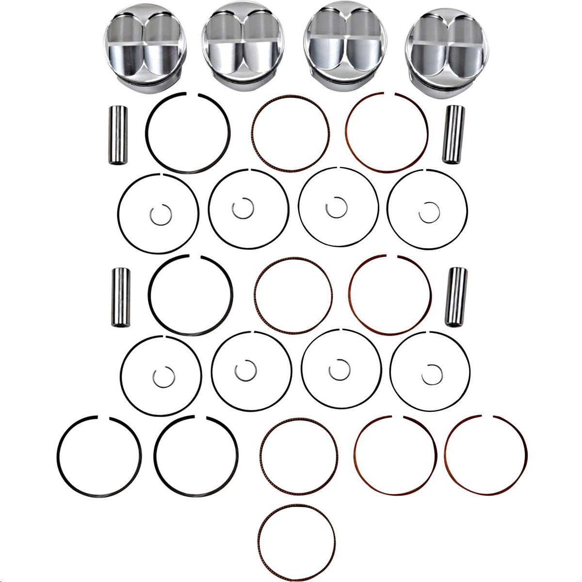Round Piston Kit - 2.00mm Oversize to Bore 81.00mm, 11.5:1 Compression