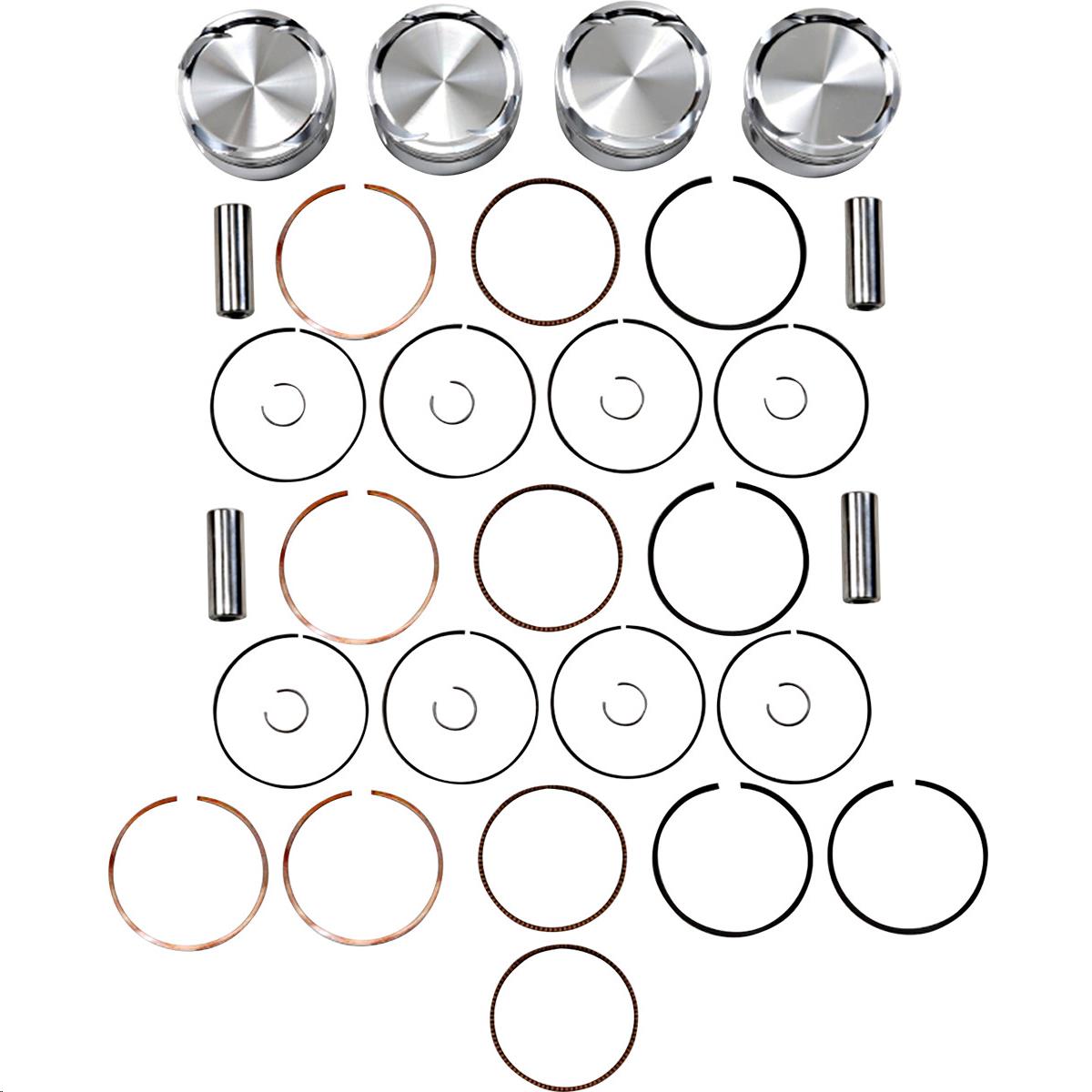 Round Piston Kit - Standard Bore 81.00mm, 8.7:1 Compression