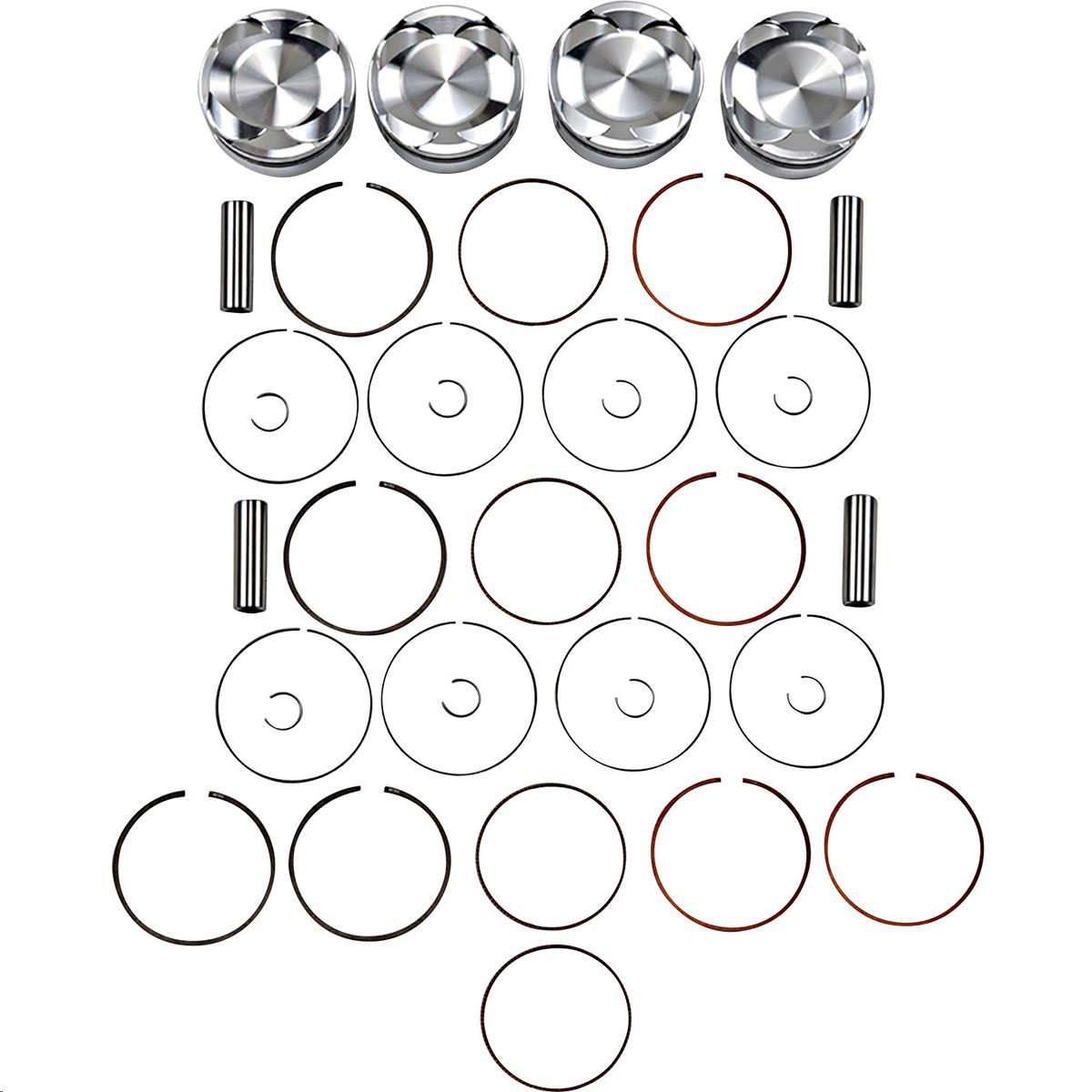 Round Piston Kit - Standard Bore 73.00mm, 9.8:1 Compression