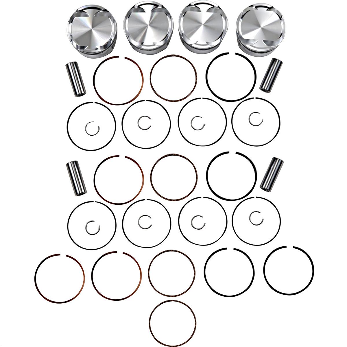 Round Piston Kit - Standard Bore 83.00mm, 9.8:1 Compression