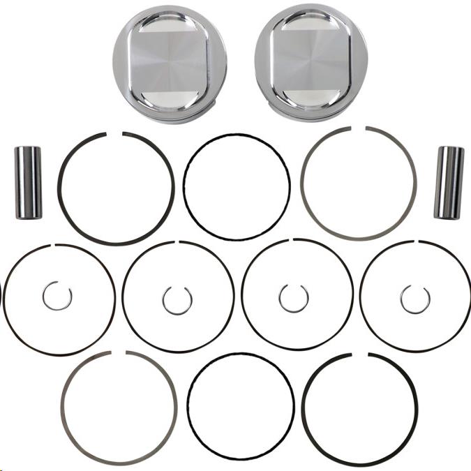 Round Piston Kit - Standard Bore 3.937in., 10.75:1 Compression