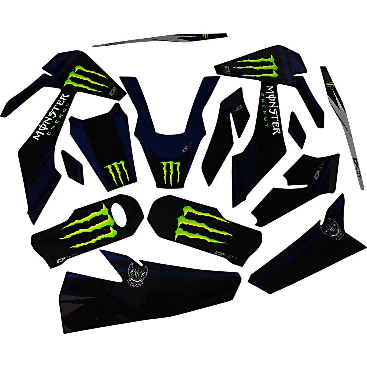 Monster Energy Husqvarna Complete Graphics Kit - Black