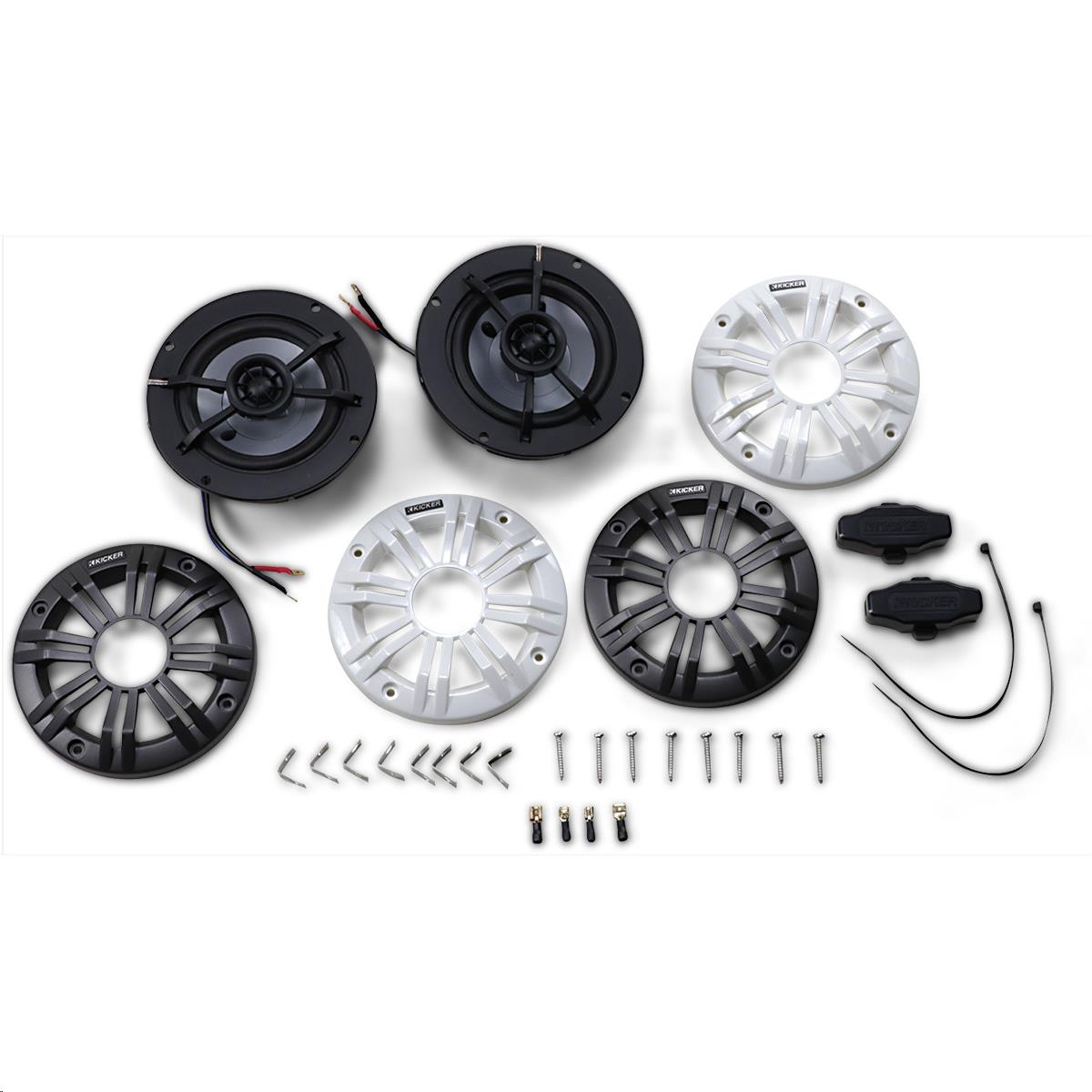 All Weather Coaxial 4in. Speakers with 1/2in. - 2ohm - 40W RMS Power Handling