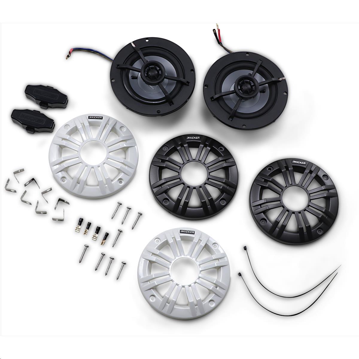 All Weather Coaxial 4in. Speakers with 1/2in. - 4ohm - 50W RMS Power Handling